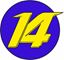 Picture of "14" Track and street race nose cone number Decal / Sticker