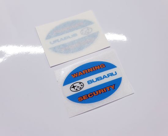 Picture of Subaru Security replacement Glass Decals / Stickers