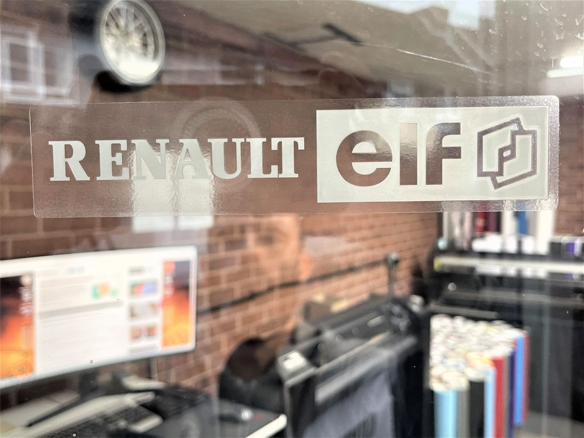 Zen Graphics - Renault elf replacement rear Glass Decal / Sticker
