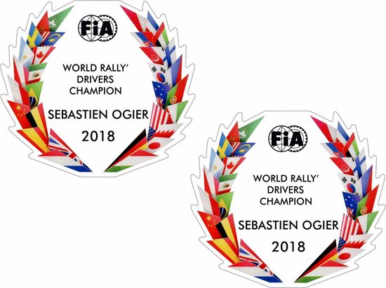 Picture of FiA World Rally Drivers Champion 2018 Decals / Stickers