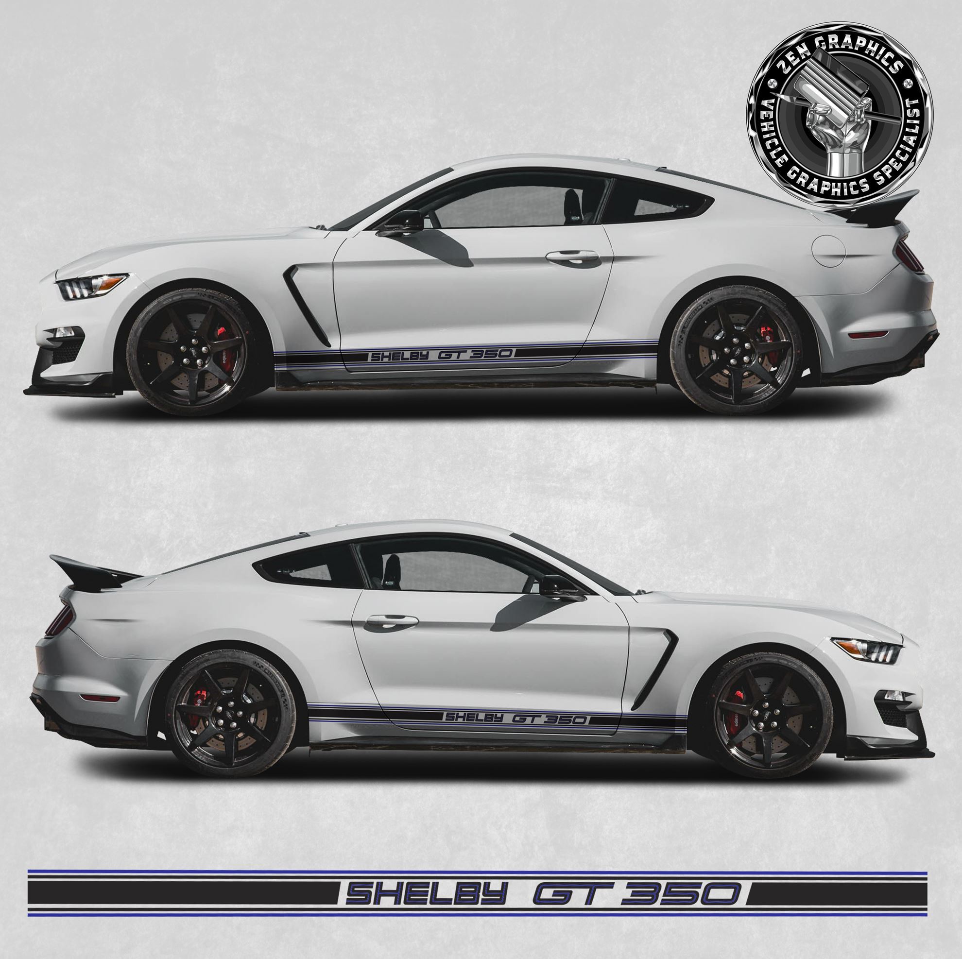 Zen Graphics - Ford Mustang shelby GT 350 2015 on side Stripes / Stickers