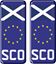 Picture of Scotland side Number plate Gel Badges