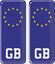 Picture of GB side Number plate Gel Badges
