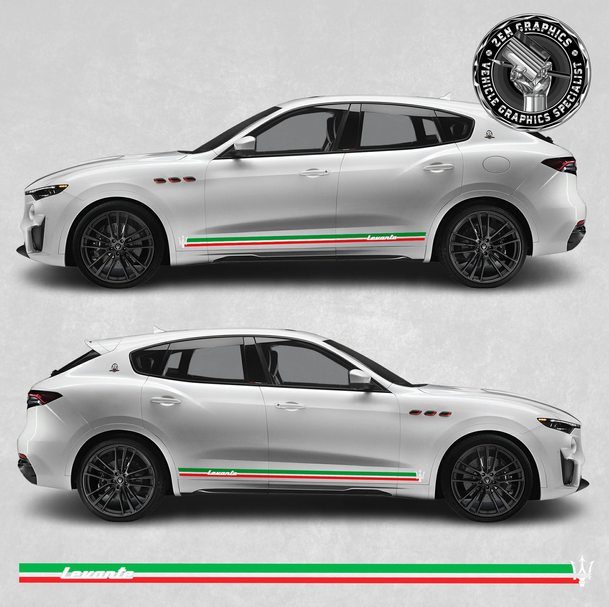 Zen Graphics - Maserati Levante side Stripes / Stickers