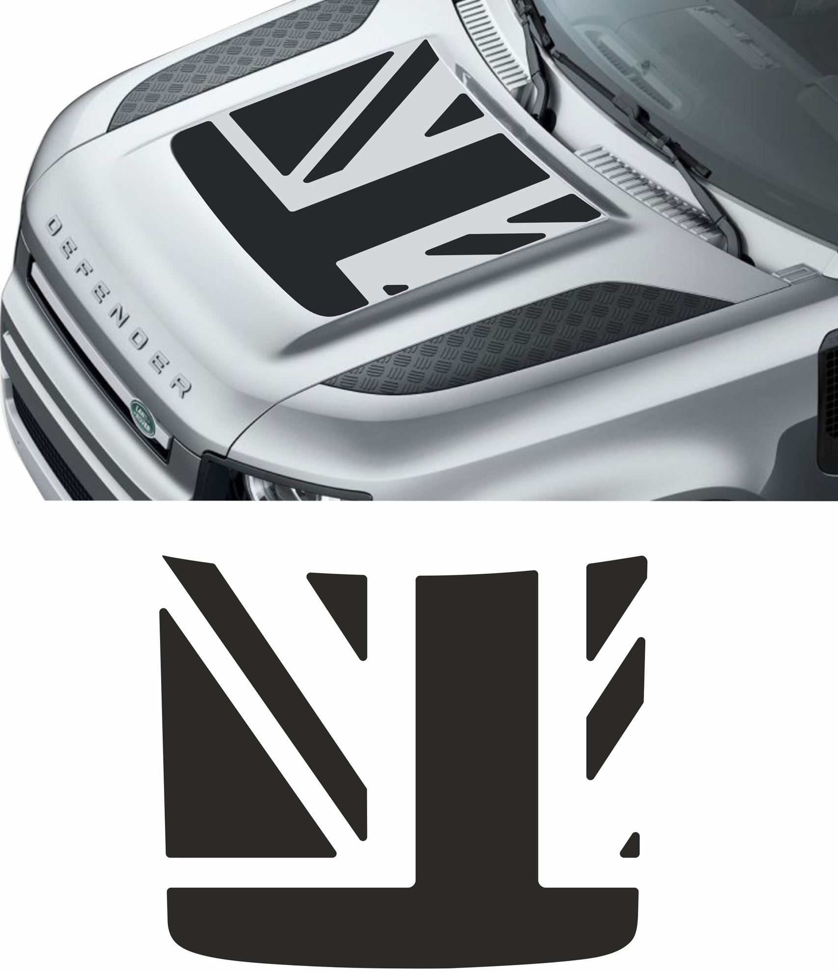 Zen Graphics - Defender 90 / 110 Union Jack Bonnet Decal