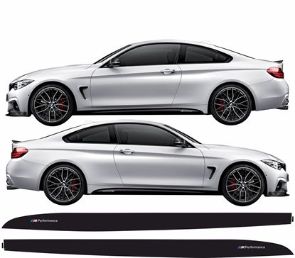 Picture of 4 Series F32 / F33 / F36 Performance side Sill Stripes / Stickers