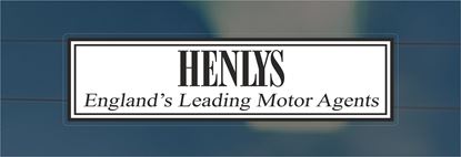 Picture of Henlys 'England's Leading Motor Agents' rear glass Sticker