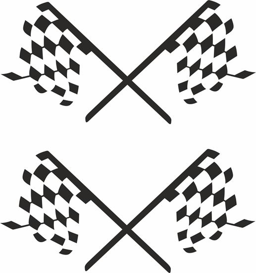 Picture of Chequered Flag Decals / Stickers