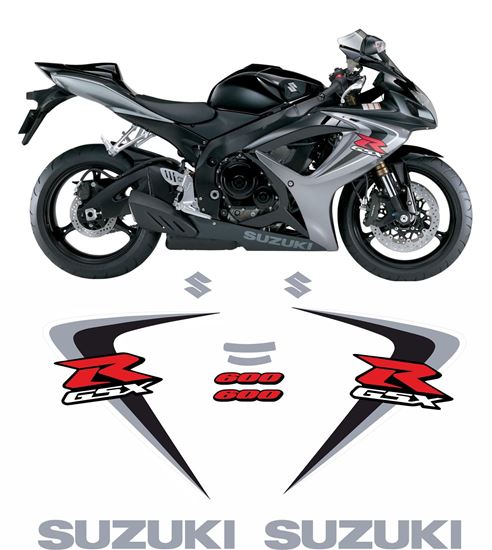 Picture of Suzuki GSX-R 600 K6 2006 -2007 replacement Decals / Stickers