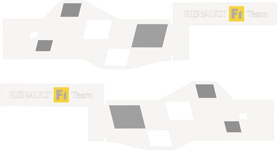 Picture of Renault Megane R26 230 F1 Team side replacement Decals / Stickers
