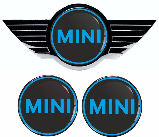 Picture of MINI R55 R56 R57 rear and Bonnet Badge Gel overlays