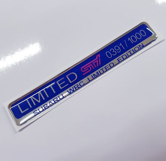 Picture of Impreza STi Version 6 Type R WRC Limited Edition centre console adhesive Badge