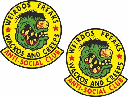 Picture of Weirdos Freaks Wackos and Creeps Decals / Stickers