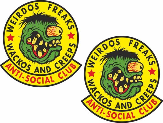 Picture of Weirdos Freaks Wackos and Creeps Decals / Stickers