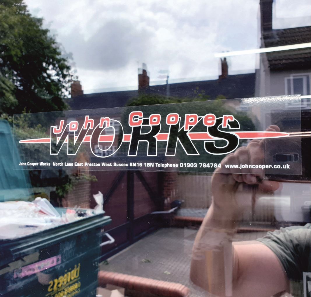 Zen Graphics - John Cooper Works - West Sussex Dealer rear glass Sticker