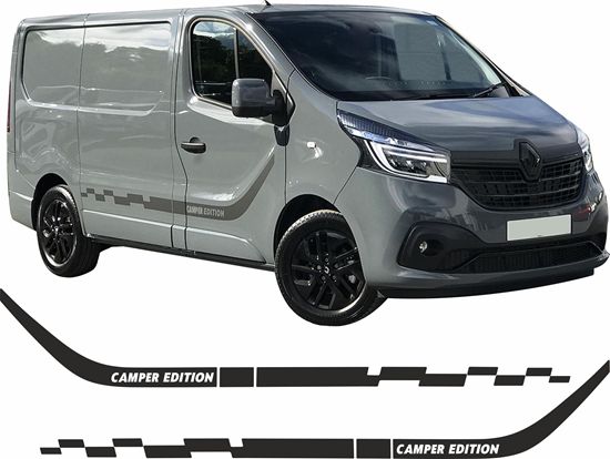 Picture of Renault Trafic / Vauxhall Vivaro Camper Edition side Stripes / Stickers EXACT FACTORY FIT