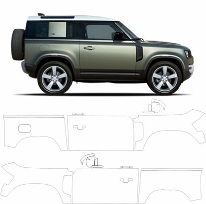 Picture of Land Rover Defender 90 2020 onwards side Pre Cut PPF