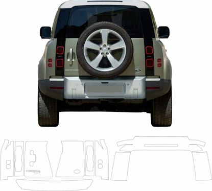 Picture of Land Rover Defender 90 & 110 2020 onwards rear Pre Cut PPF