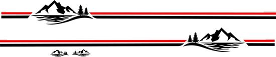 Picture of VW T5 / T6 Camper Mountain Stripes / Stickers