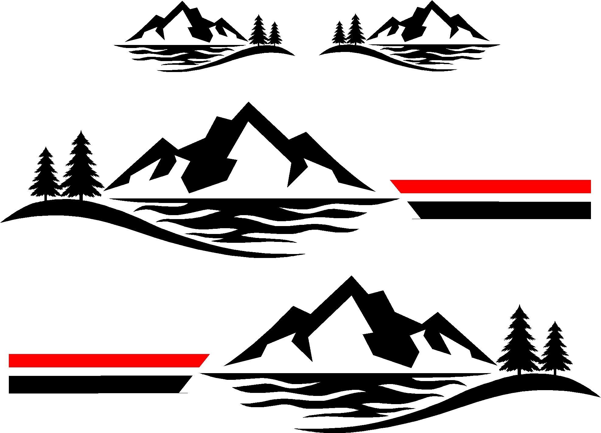 Zen Graphics VW T5 / T6 Camper Mountain Stripes / Stickers