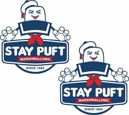 Picture of Stay Puft Marshmallow Man Decals / Stickers