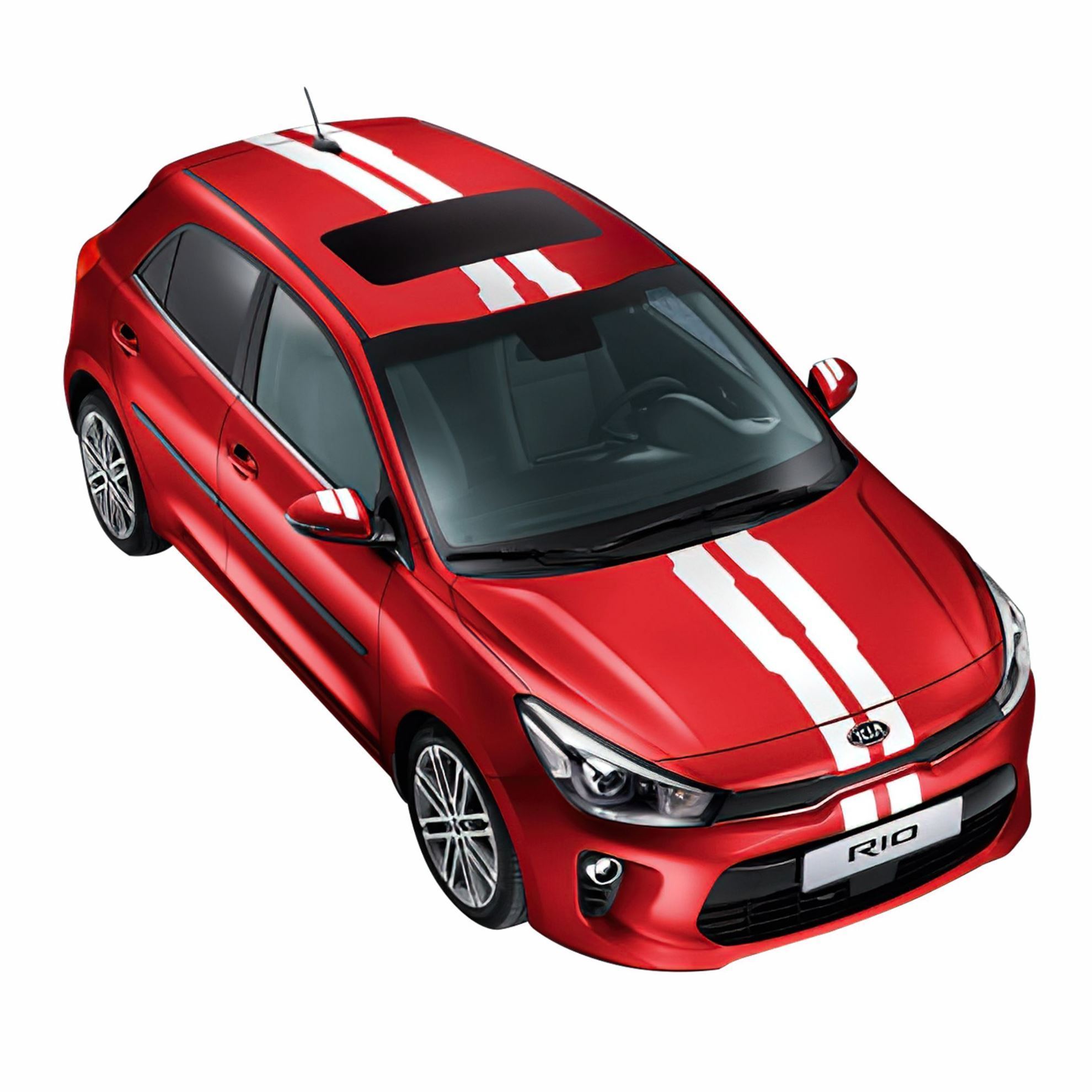 Zen Graphics Kia Rio 2017 2020 over the top Stripes EXACT FACTORY FIT