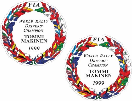 Picture of FIA Tommi Makinen Drivers Champion 1999 Decals / Stickers