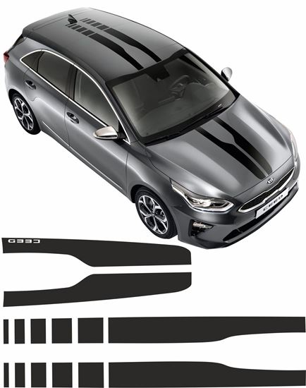 Picture of Kia Cee'd / Xceed Phev 2018 onwards over the top Stripes EXACT FACTORY FIT