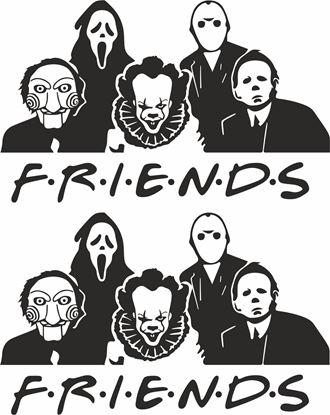 Picture of "Friends" Horror Movie Decals / Stickers
