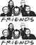 Picture of "Friends" Horror Movie Decals / Stickers