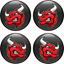 Picture of Bull Wheel centre Gel Badges