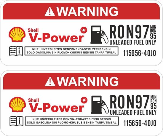 Picture of Shell V-Power RON97 Warning Decals / Stickers