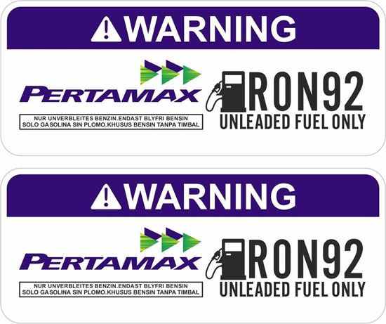 Picture of Pertamax RON92 Warning Decals / Stickers