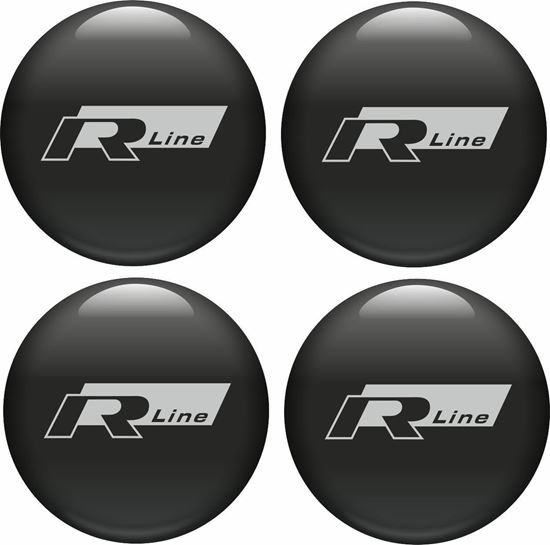 Picture of "R Line" Wheel Centre gel Badges