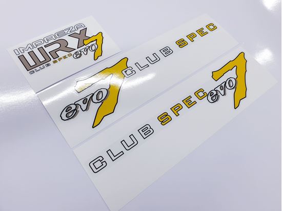 Picture of Impreza WRX Club Spec Evo 7 ( Australia) side & rear Decals / Stickers