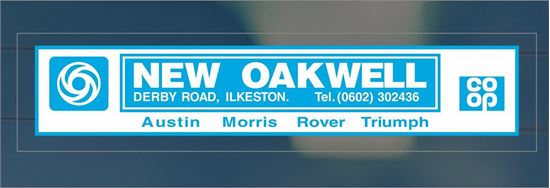 Picture of New Oakwell - Ilkeston Dealer rear glass Sticker