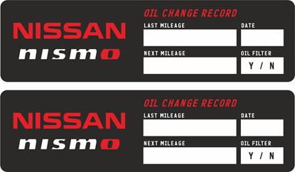 Picture of Nissan Nismo Service / Maintenance Decals / Stickers