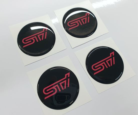 Picture of STi Wheel centre replacement Badges - 54mm