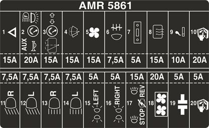 Picture of AMR 5861 Fuse Box Decal to fit Defender 90 / 110  / Sticker
