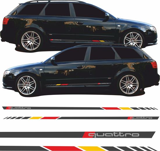 Picture of A4 B6 / B7 Quattro side Stripes