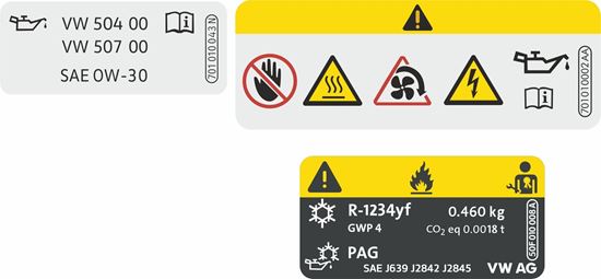 Picture of Golf R MK8 replacement engine bay Decals / Stickers