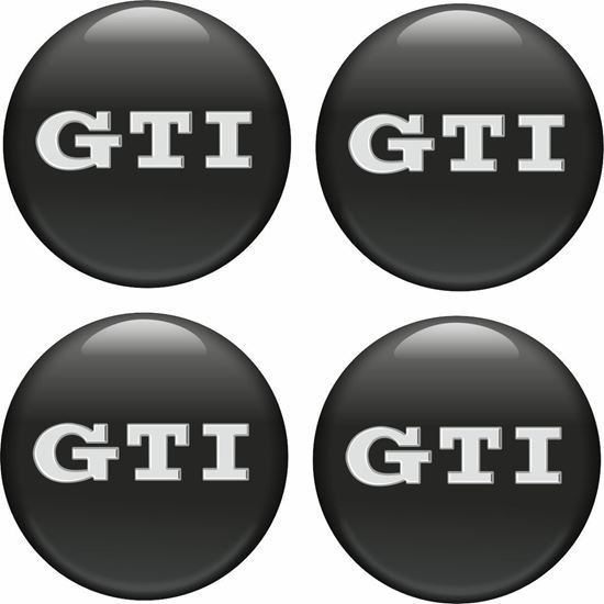 Picture of "GTI" Wheel Centre gel Badges