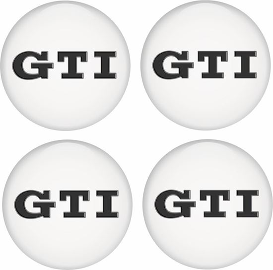 Picture of "GTI" Wheel Centre gel Badges