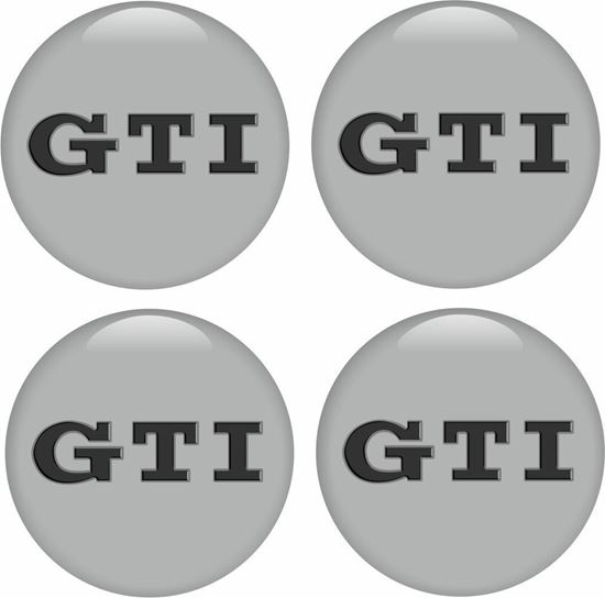 Picture of "GTI" Wheel Centre gel Badges