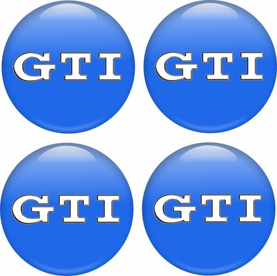 Picture of "GTI" Wheel Centre gel Badges