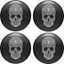 Picture of Skull Tribal Wheel centre Gel Badges