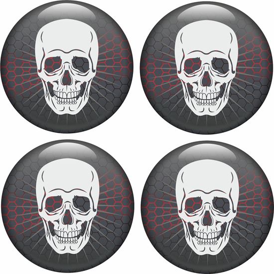 Picture of Skull Wheel centre Gel Badges