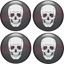 Picture of Skull Wheel centre Gel Badges