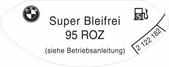 Picture of BMW Super Bleifrei 95Roz petrol replacement Decal / Sticker