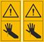 Picture of Risk of Puncturing Hand Decals  / Stickers